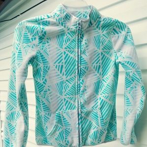 Blue and purple patterned jacket